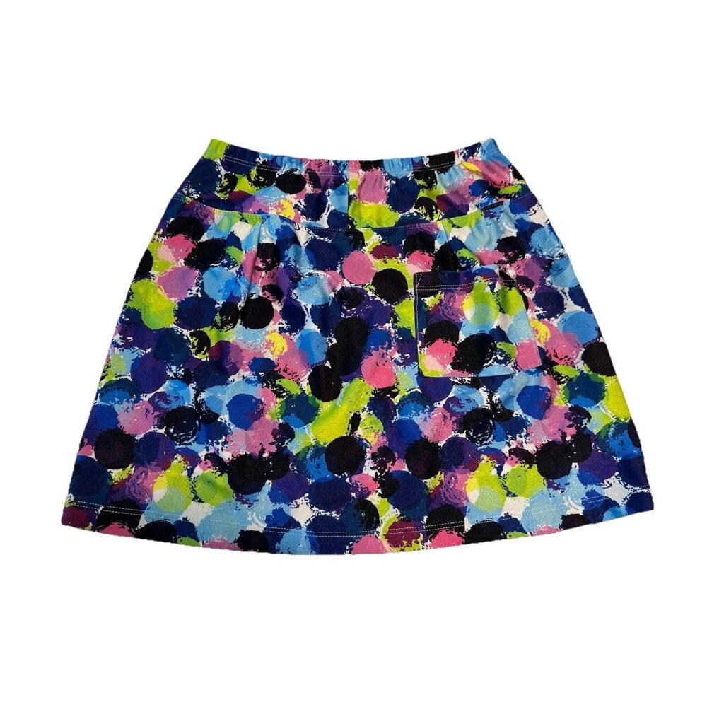 B Skinz  Ladies S Tennis Golf Pickleball skort stretch Pull On Pocket Geometric